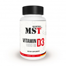 Вітаміни та мінерали MST Vitamin D3 1000 IU, 100 капсул