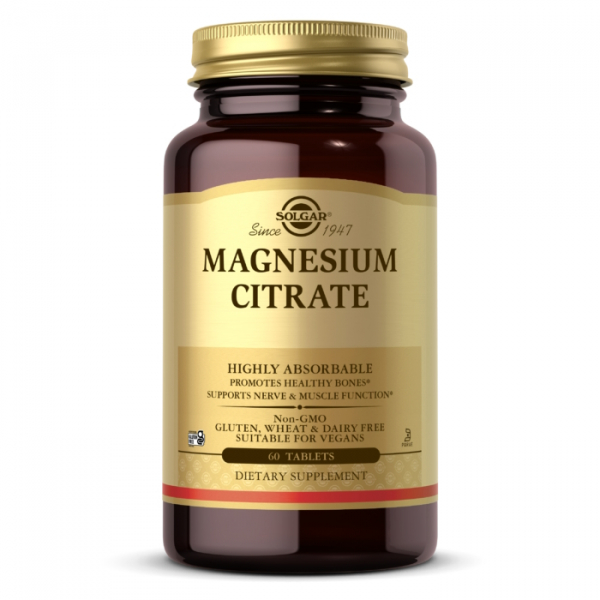 Вітаміни та мінерали Solgar Magnesium Citrate, 60 таблеток