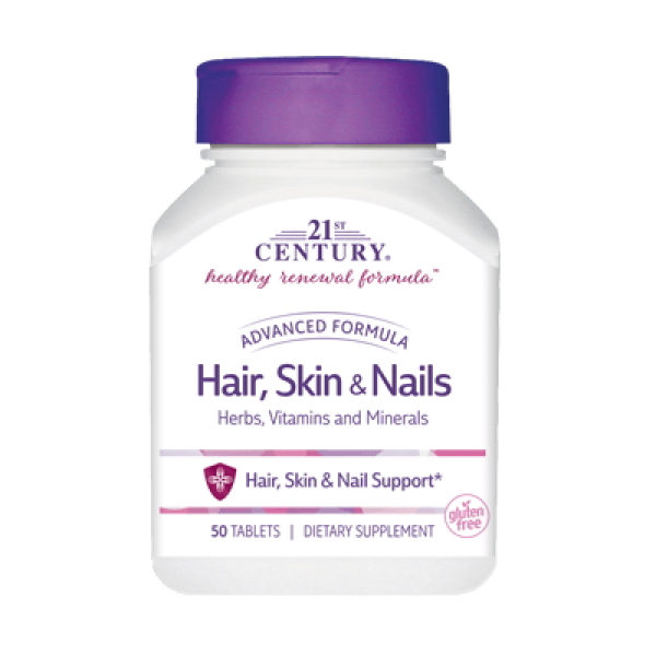 Вітаміни та мінерали 21st Century Hair Skin & Nails Advanced Formula, 50 таблеток