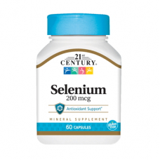 Вітаміни та мінерали 21st Century Selenium 200 mcg, 60 капсул Вітаміни та мінерали 21st Century Selenium 200 mcg, 60 капсул