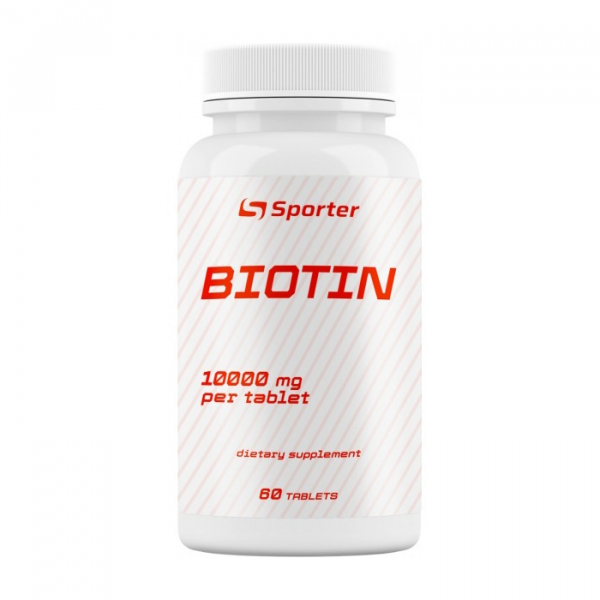 Вітаміни та мінерали Sporter Biotin 10000 mcg, 60 таблеток