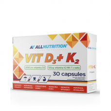 Вітаміни та мінерали AllNutrition Vitamin D3+K2, 30 капсул