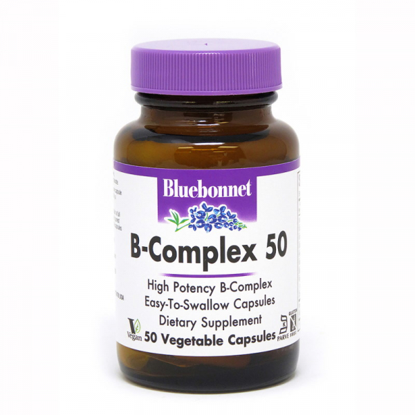Вітаміни та мінерали Bluebonnet Nutrition В-Complex 50, 50 вегакапсул