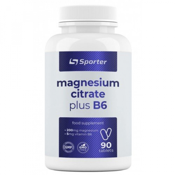 Вітаміни та мінерали Sporter Magnesium B6, 90 таблеток